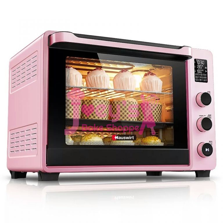 Hauswirt Pink 40L Separate Top & Bottom Temperatures Double Glass Door